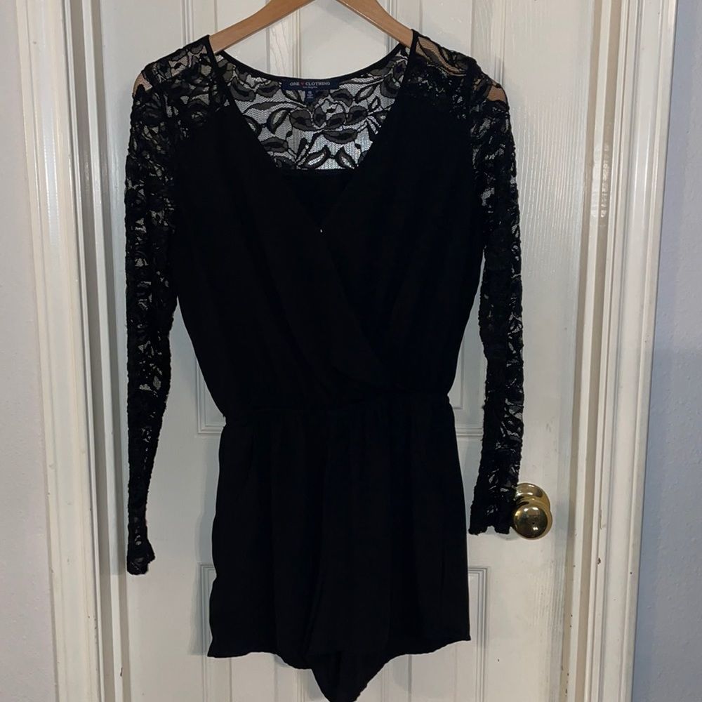 Black Lace Romper